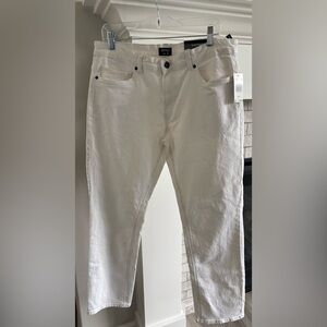 Buffalo David Bitton Evan Slim Straight White Denim Jeans Size 33/30